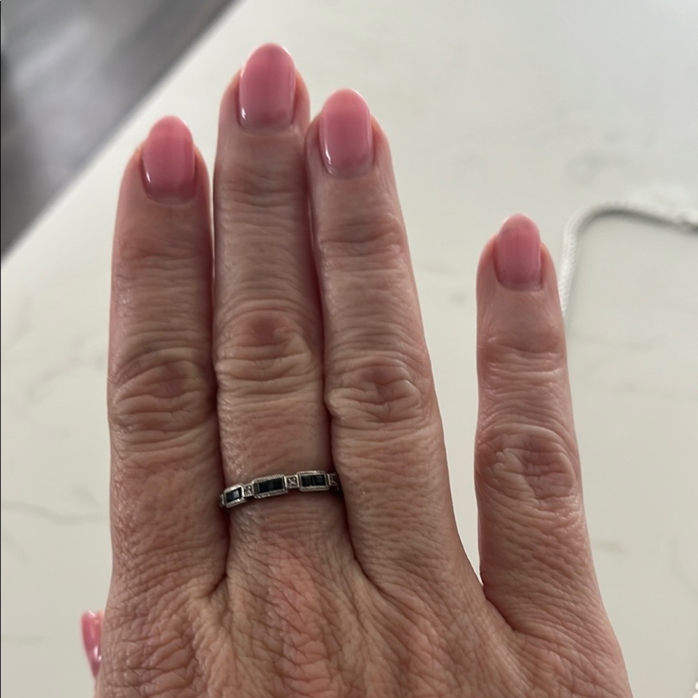White gold and sapphire ring size 7